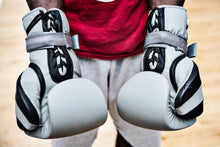 Load image into Gallery viewer, Grey Strap&amp;Seal lace-up boxing glove converter (Pair)
